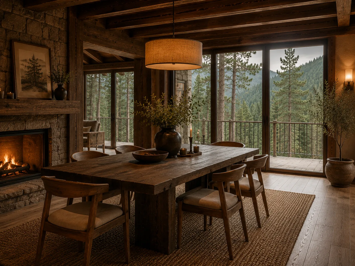 Alto Encinar Lodge — dining area