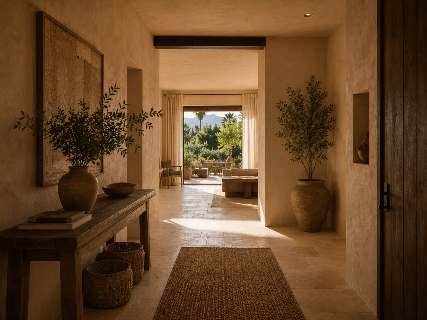Marbella Garden Pavilion — entry hallway