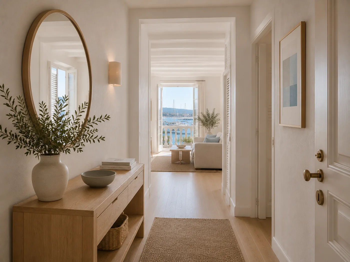 Palma Seafront Atelier — entry hallway