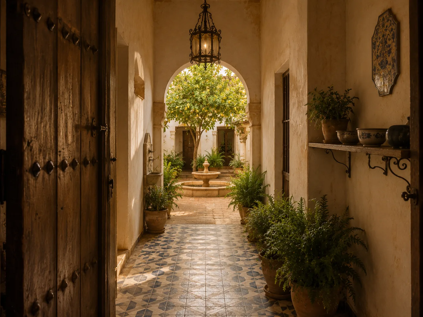 Casa Naranjo Patio — entry hallway