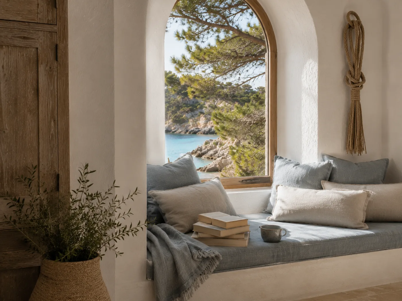 Valencia Marina Penthouse — reading corner